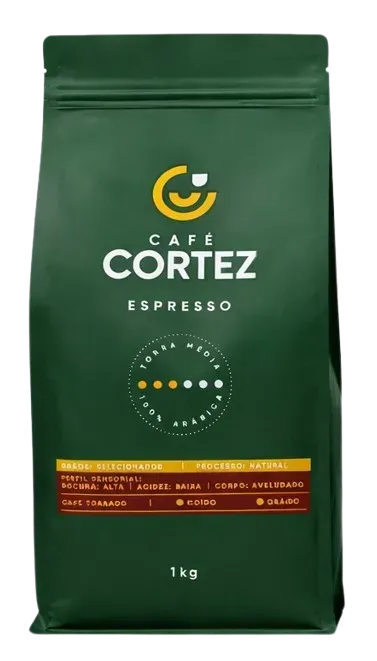 Pacote de 1kg de melhor café especial em grãos para máquina de espresso e moagem em casa